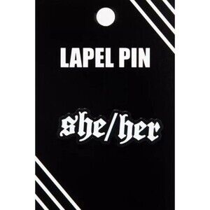 She / Her Pride Rare Pronouns Enamel Pin Hot Topic Lapel NWT LGBTQ+